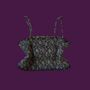 y2k black and white crop/ tube top